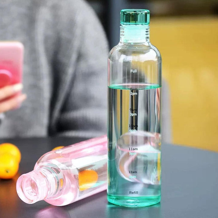 Plastic Water Bottles With Time Marker 500 ML Bowlift