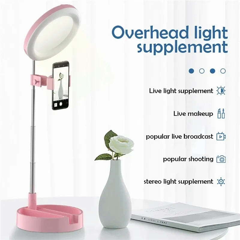Selfie Ring Light with Makeup Mirror & Phone Holder Kit Bowlift