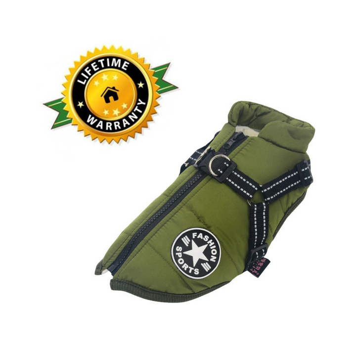 BowLift | WoofGuard - Waterproof Winter Jacket with Integrated Harness