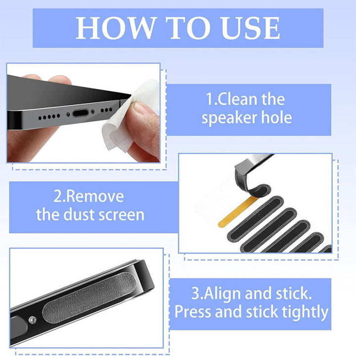 Mobile Phone Speaker Dustproof Net Stickers Pack Of 10 Bowlift