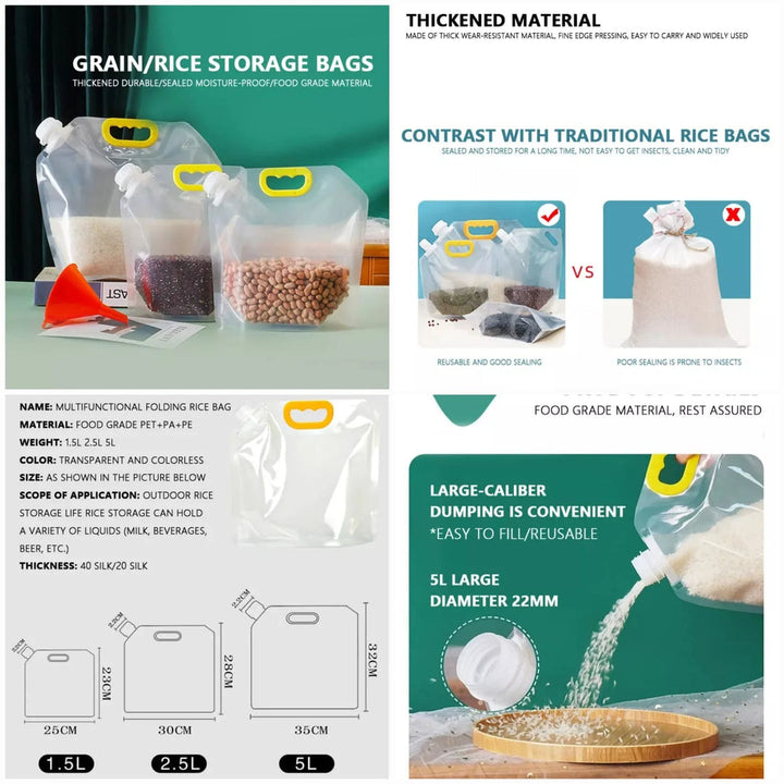 Kitchen Storage Moisture-Proof Sealed Transparent Portable Food-Grade Bag Bowlift