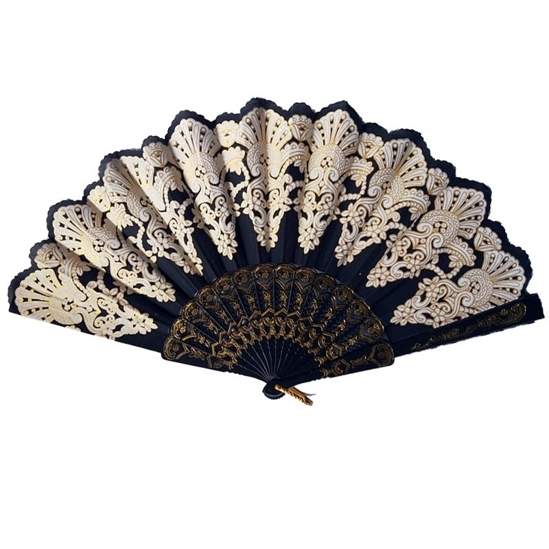Ladies' elegant hand fan with intricate decorations Bowlift