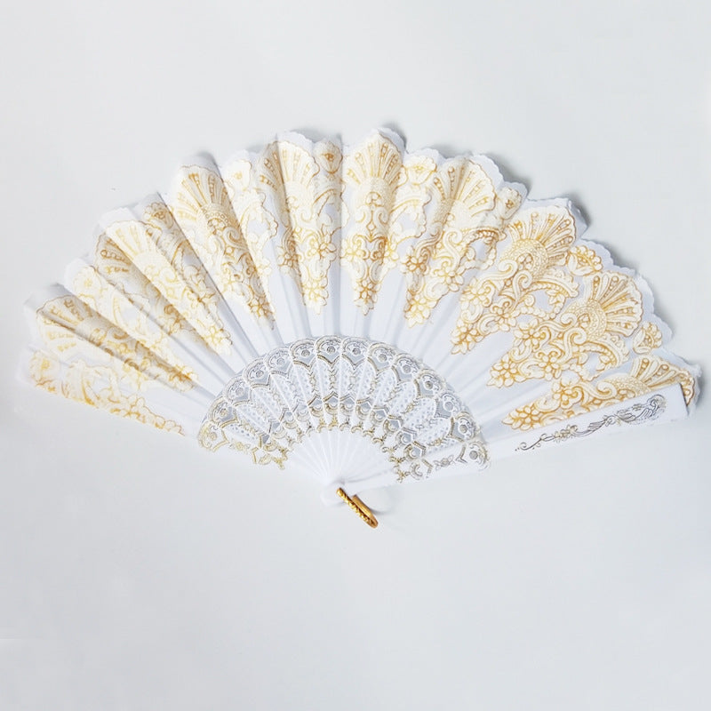 Ladies' elegant hand fan with intricate decorations Bowlift