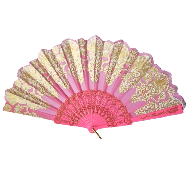 Ladies' elegant hand fan with intricate decorations Bowlift