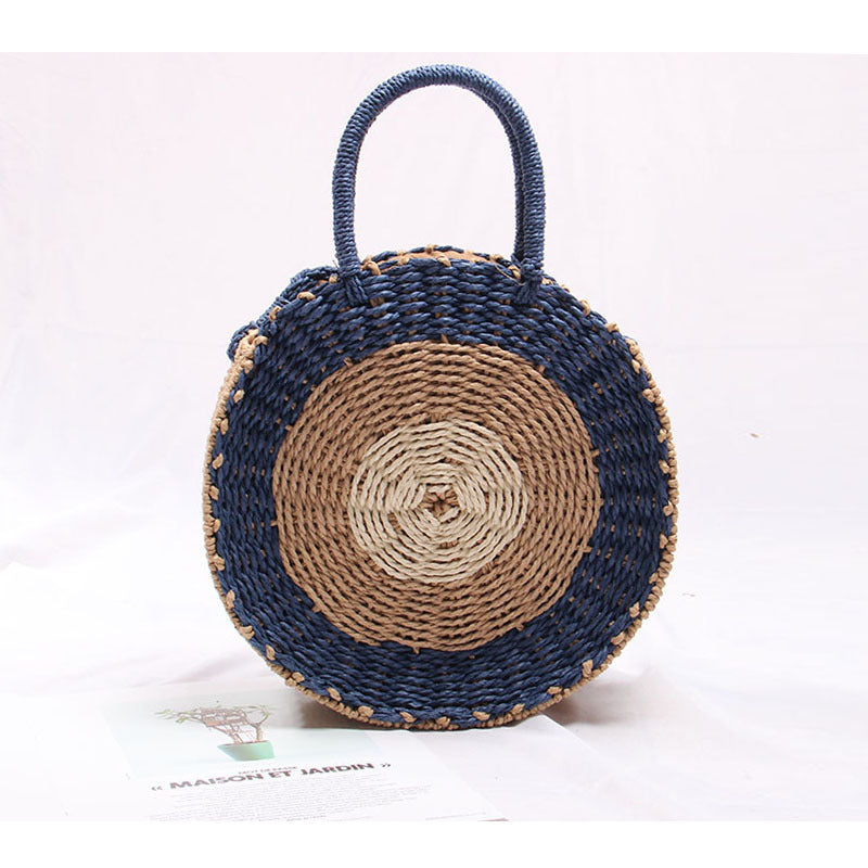 Handcrafted Round Wicker Bag Bowlift
