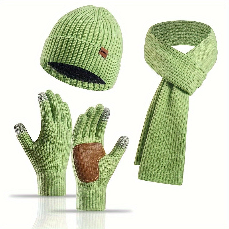 BowLift | Winter Comfort Set – Knitted Beanie, Scarf and Gloves for Unisex