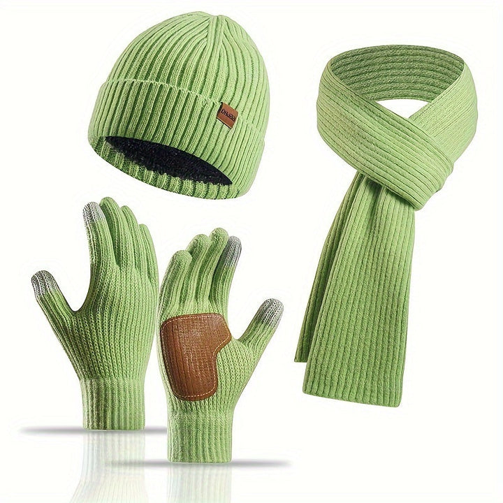 BowLift | Winter Comfort Set – Knitted Beanie, Scarf and Gloves for Unisex