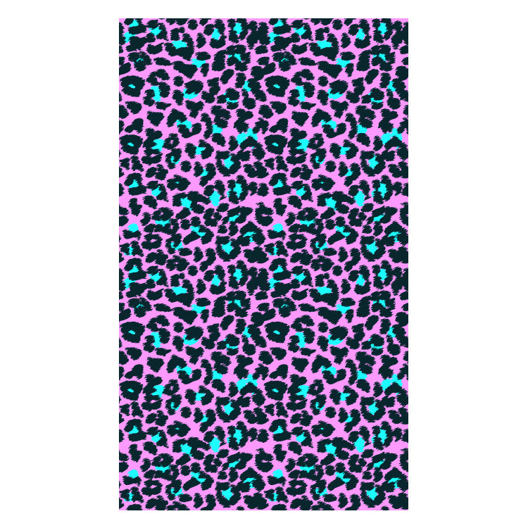 Beach towel with striking leopard motif and colorful accents Bowlift