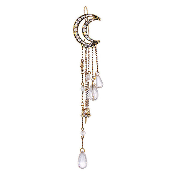 Celestial Moon-Inspired Dangle Brooch Bowlift