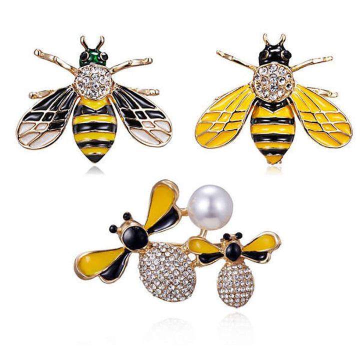Decorative Bee-Inspired Brooch Bowlift