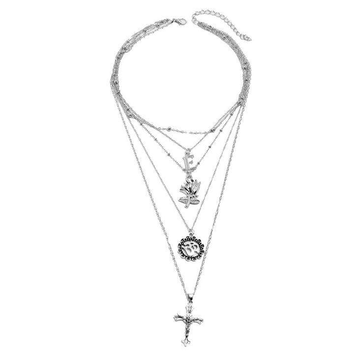 Layered Religious Charm Necklace Bowlift