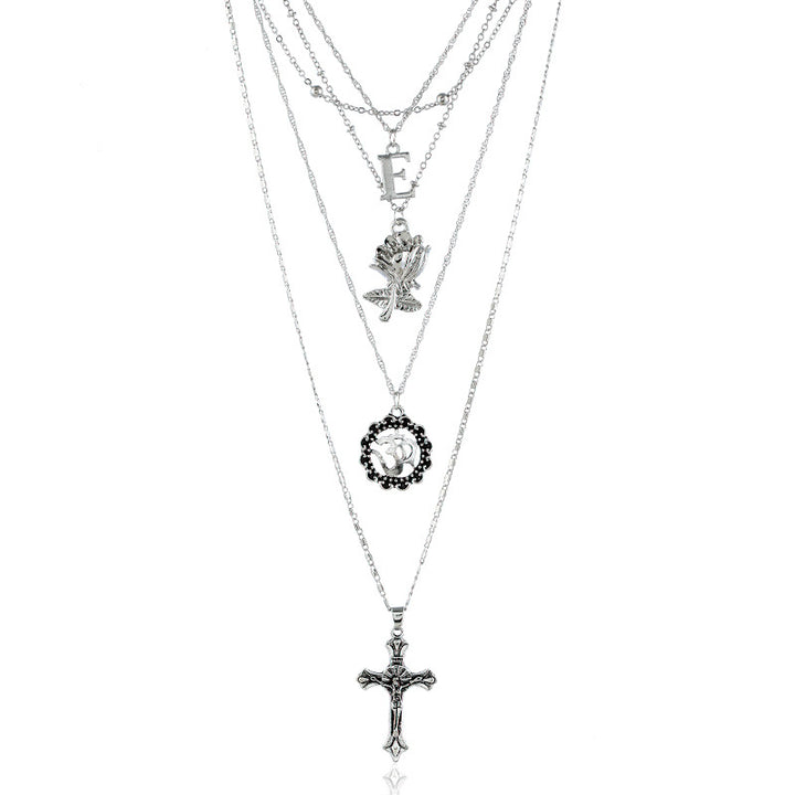 Layered Religious Charm Necklace Bowlift