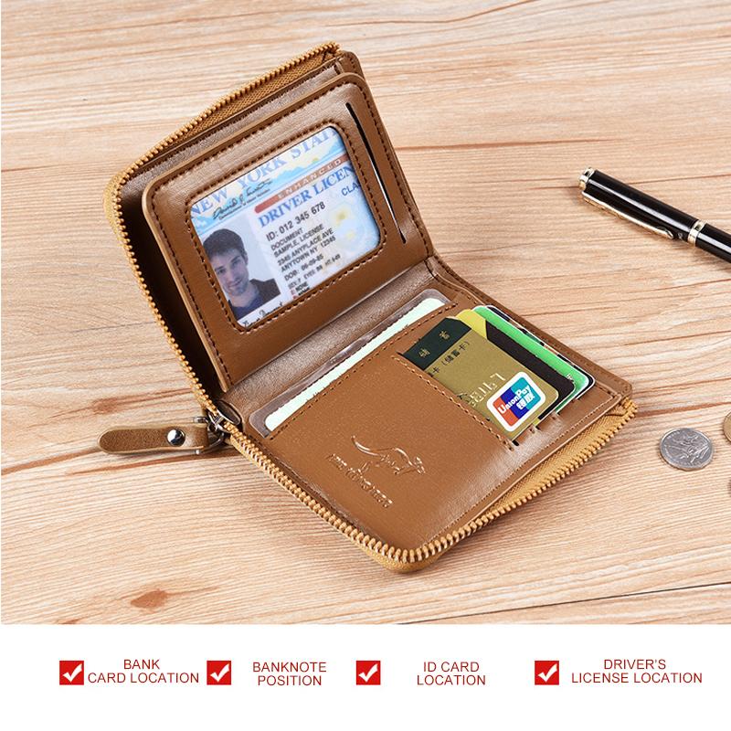 BowLift | Men Wallet Zipper Genuine Leather Purse ( RFID PROTECTED )