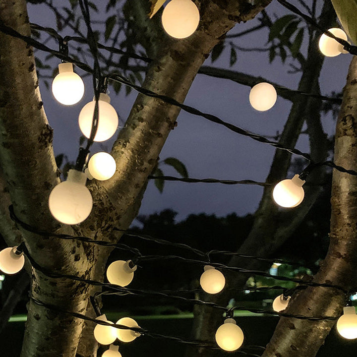 BowLift | Modern Art Deco Waterproof Solar PVC Rubber Acrylic Snow Bee Ball Crystal Ball Teardrop LED String Lights Outdoor Light For Garden