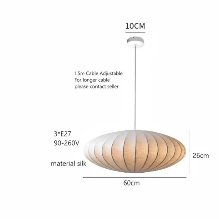 BowLift | SilkCrown - Silk Pendant Lamp with Crystals