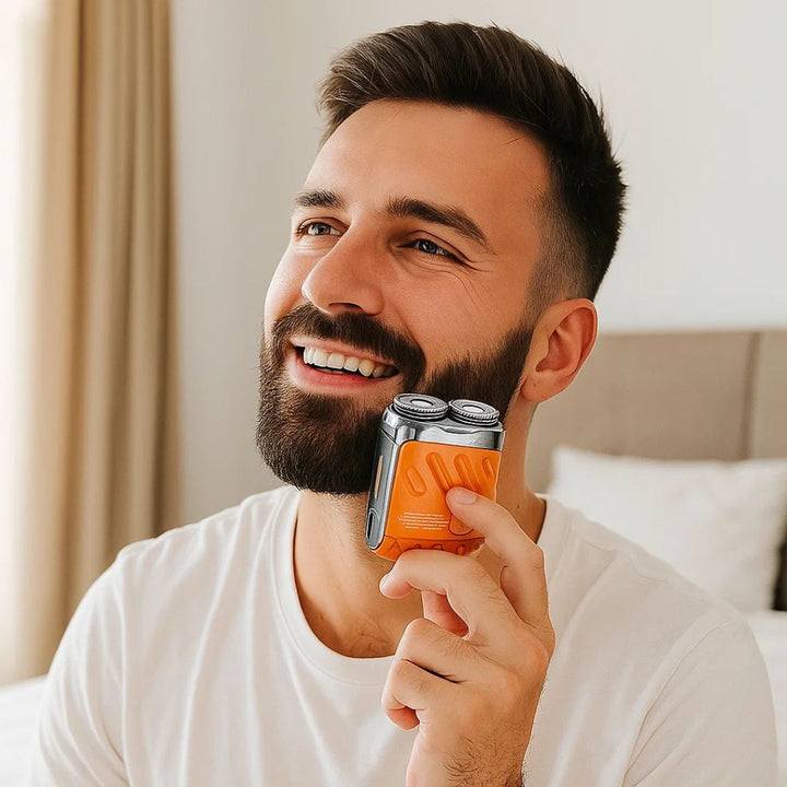 SmoothEdge | Rotary Electric Shaver – Dual-Ring Blades – Water-Resistant – Men's Grooming Bowlift