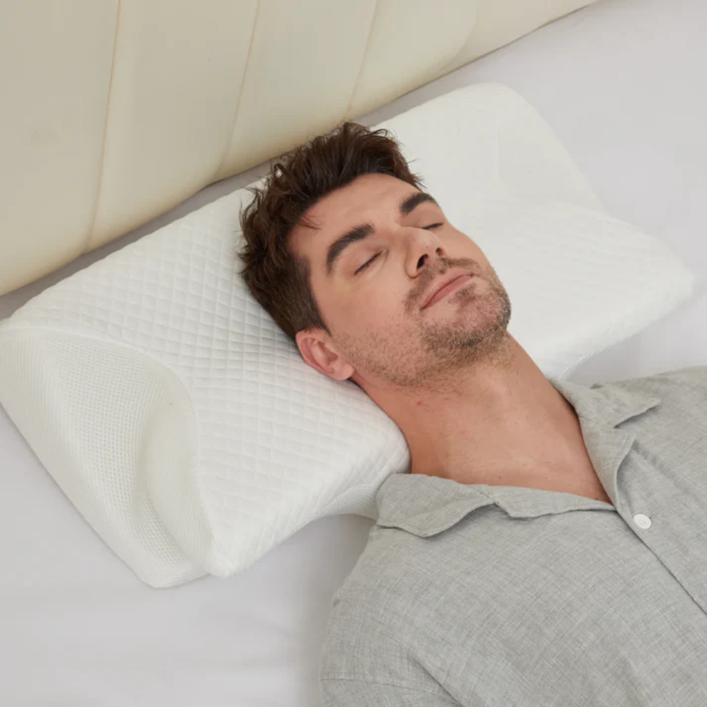 BowLift | Pillow for Sleep Apnea & Snoring Relief – Ergonomic Memory Foam Anti-Snore Pillow for Better Breathing & Deep Sleep Support