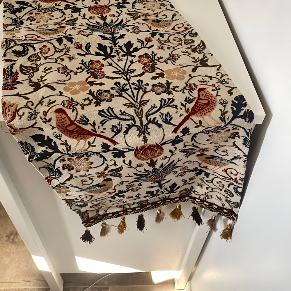 BowLift | Vintage Floral & Bird Jacquard Table Runner