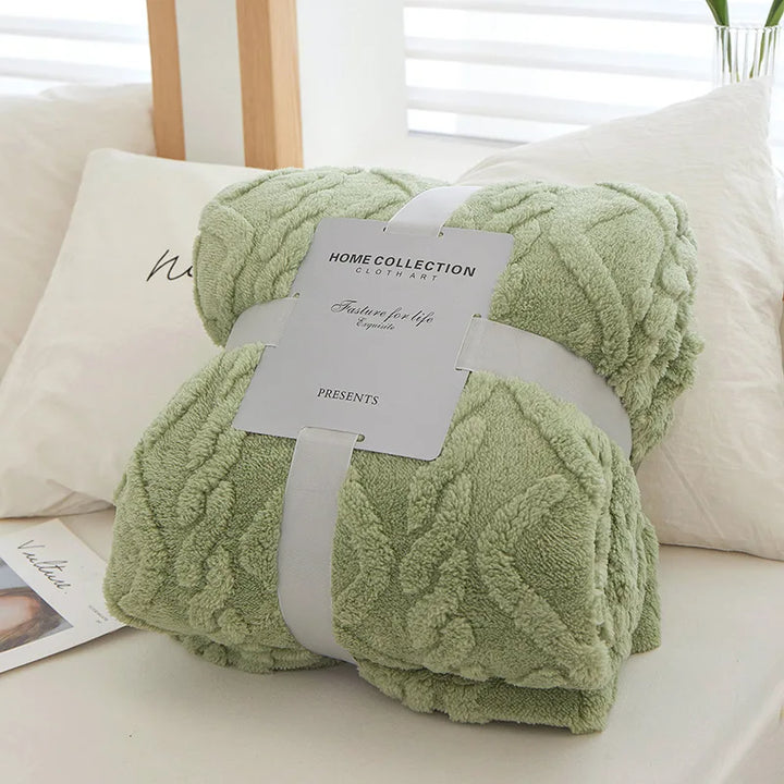 Luxury Lambswool Blanket for Bedroom Bowlift