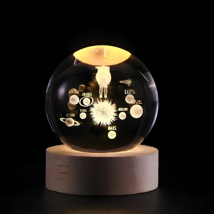 3D Engraved Crystal Sphere - Celestia | Bowlift