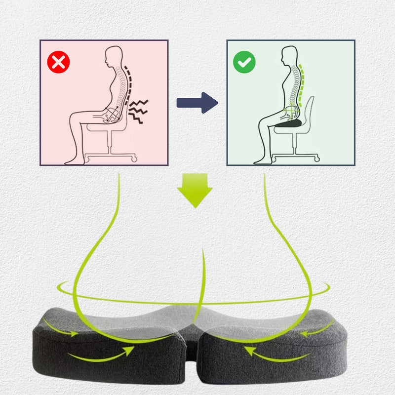 BowLift | Orthopedic Pressure Relief Pillow | Contoured Design for Back and Neck Support at Home or Travel