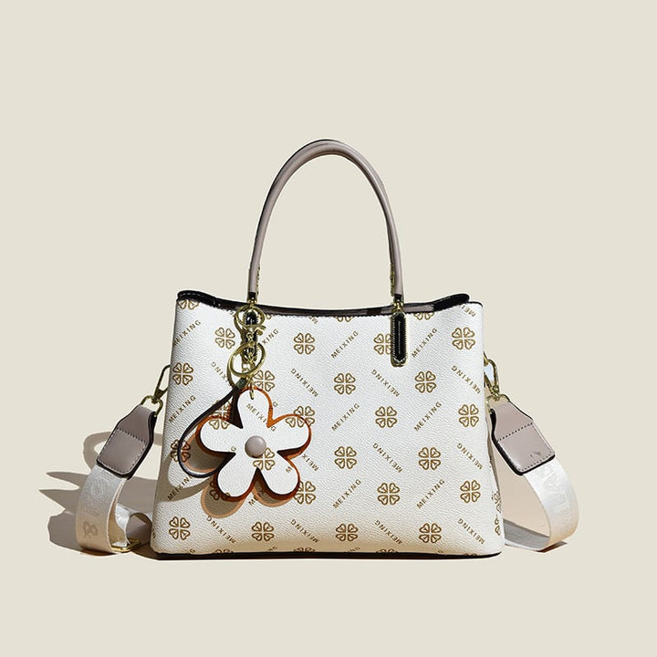 BowLift | Women’s Tote Bag | Vintage Floral Print | Faux Leather | Spacious 20L Capacity