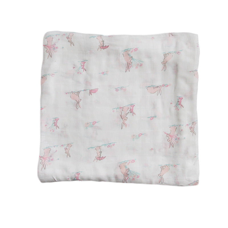 Organic Cotton Dinosaur Print Muslin Swaddle Bowlift