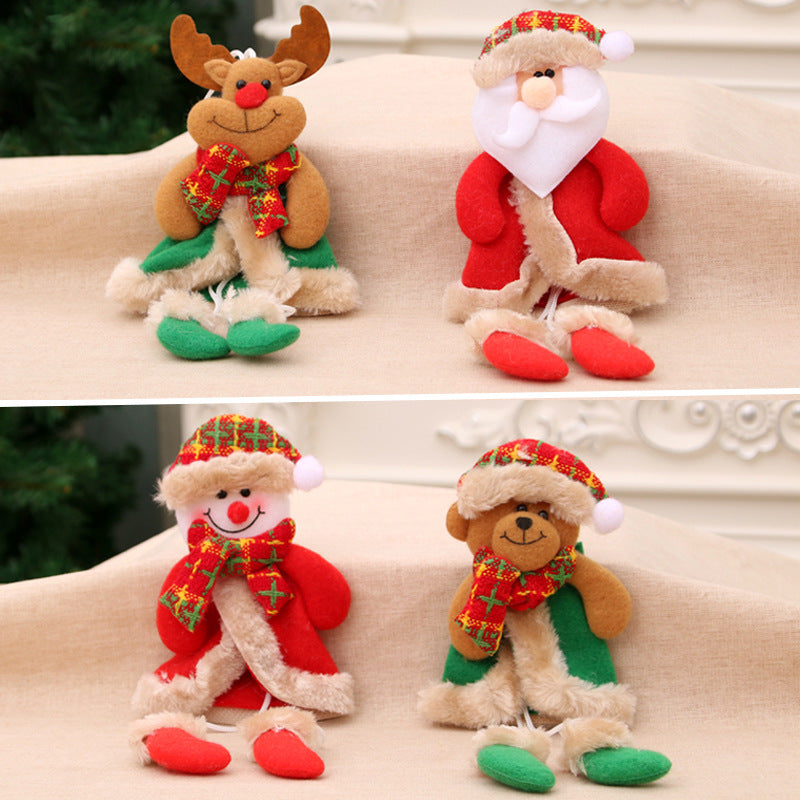 Decorative Plush Christmas Bear Ornament Bowlift