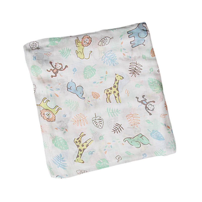 Organic Cotton Dinosaur Print Muslin Swaddle Bowlift