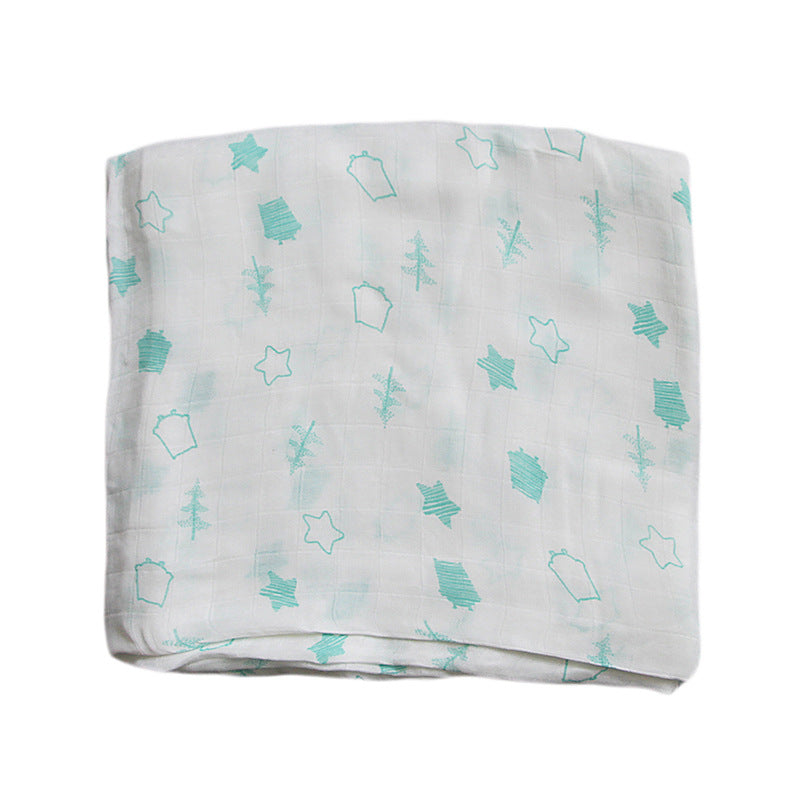 Organic Cotton Dinosaur Print Muslin Swaddle Bowlift