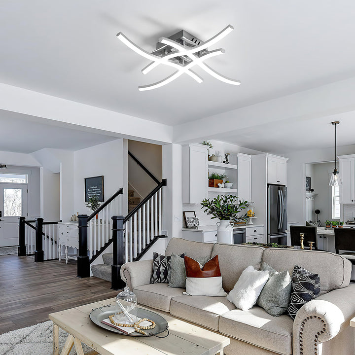 BowLift | LED Ceiling Light Modern Aluminum Flush Fixture