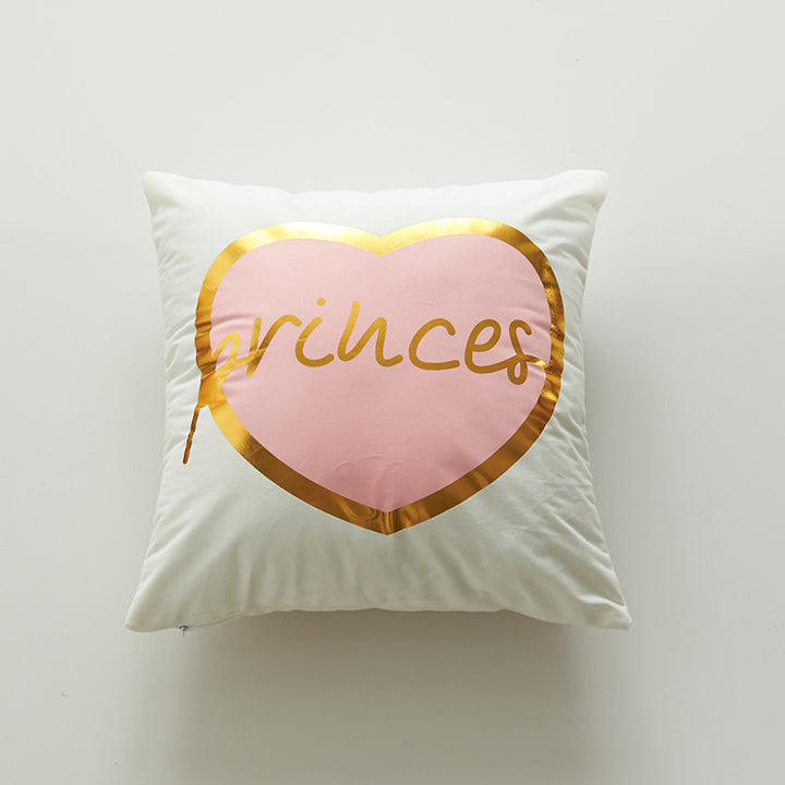 Geometric Metallic Accent Throw Pillow