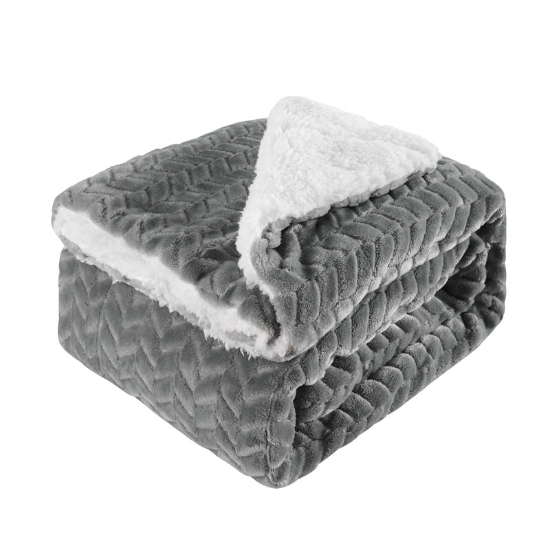 Women's cozy and warm fleece blanket with high collar Bowlift
