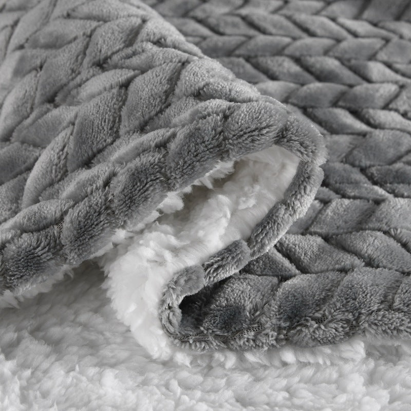 Women's cozy and warm fleece blanket with high collar Bowlift