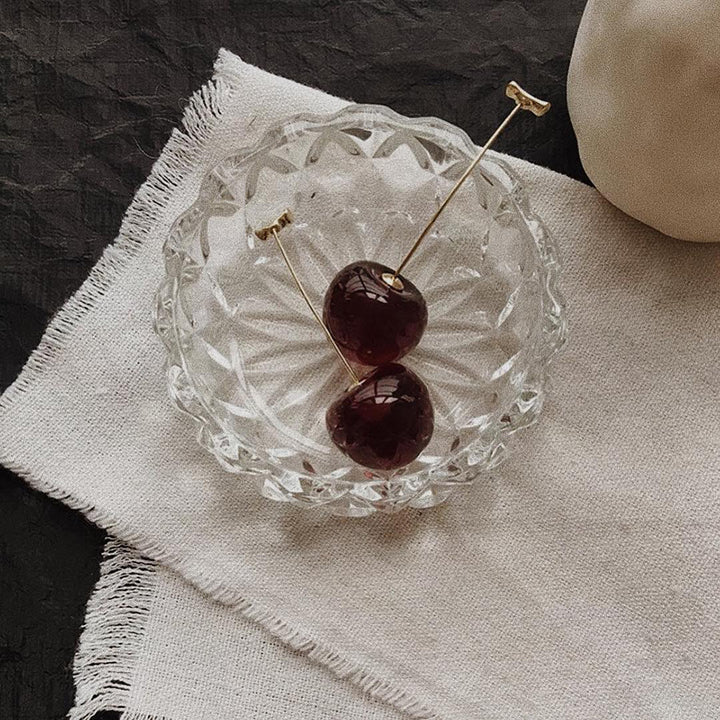 Cherry-Inspired Decorative Earrings Bowlift