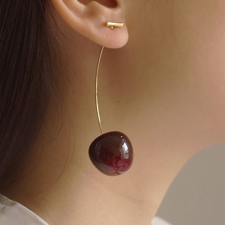 Cherry-Inspired Decorative Earrings Bowlift