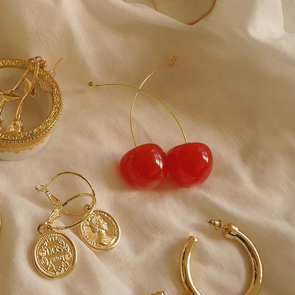 Cherry-Inspired Decorative Earrings Bowlift
