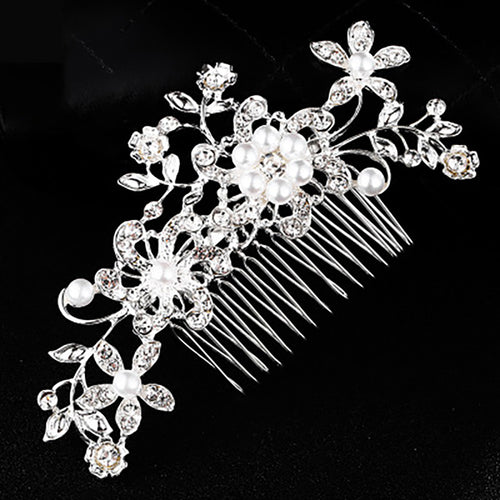 Floral Rhinestone Hair Comb Bowlift