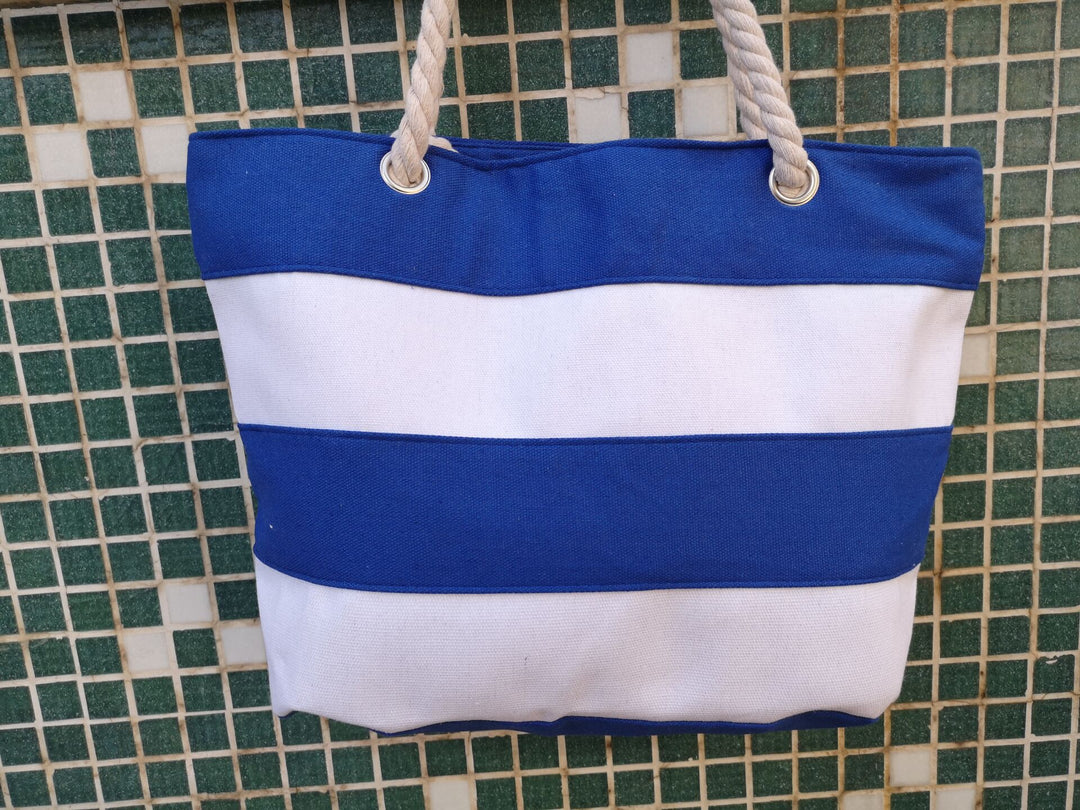 Stylish Beach Bag Made of Durable Canvas with Unique Rope Handle Bowlift