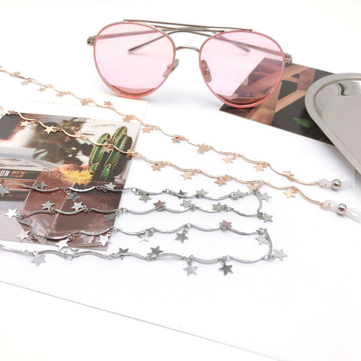 Star-Embellished Eyewear Chain Bowlift