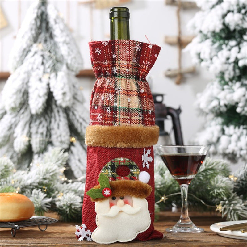 Decorative Holiday Wine Bottle Cover Bowlift