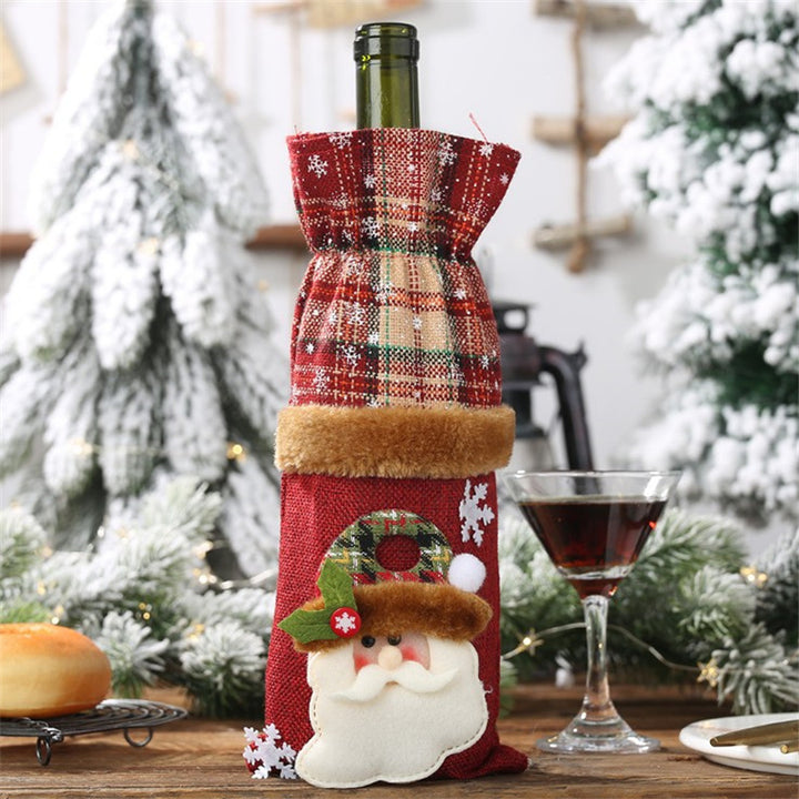 Decorative Holiday Wine Bottle Cover Bowlift
