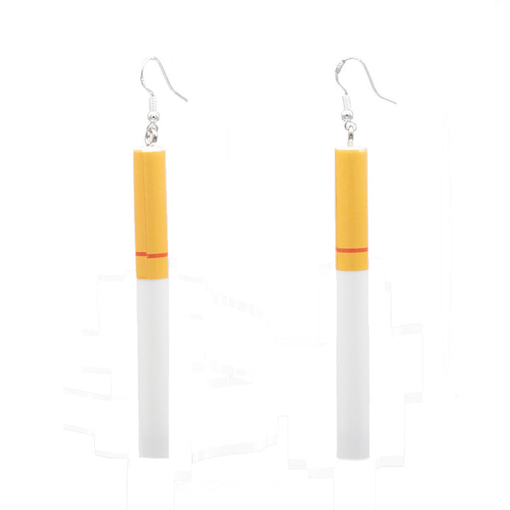 Playful Cigarette-Inspired Dangle Earrings Bowlift