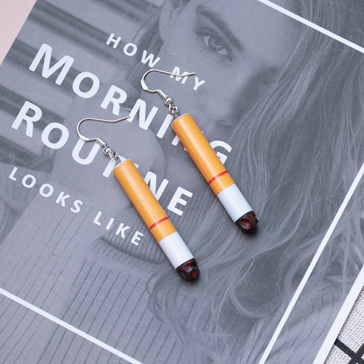 Playful Cigarette-Inspired Dangle Earrings Bowlift
