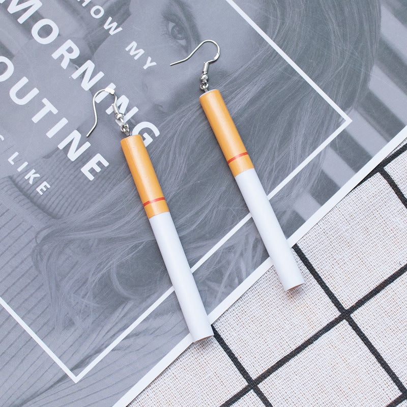 Playful Cigarette-Inspired Dangle Earrings Bowlift