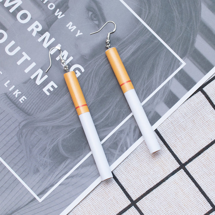 Playful Cigarette-Inspired Dangle Earrings Bowlift