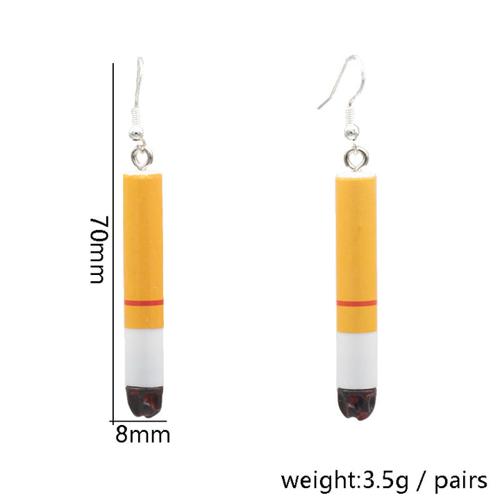 Playful Cigarette-Inspired Dangle Earrings Bowlift