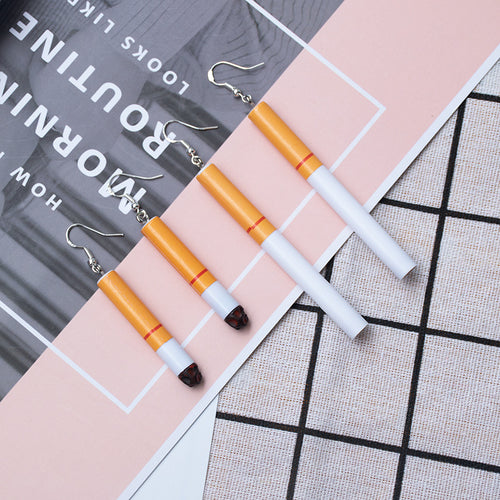 Playful Cigarette-Inspired Dangle Earrings Bowlift