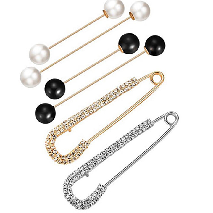 Decorative Safety Pin Brooch Set Bowlift