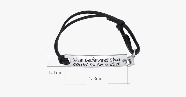 BowLift | She believed she could, so she did Bracelet